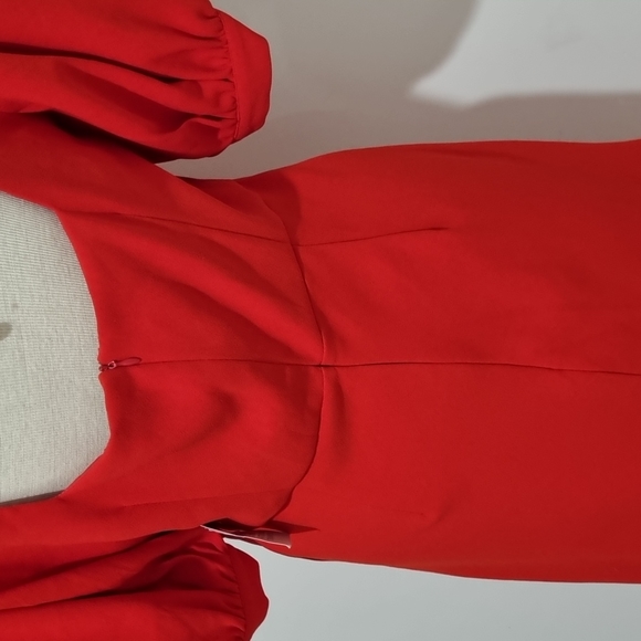 Tussah, sandra midi dress, coral red, size 14. - Picture 6 of 9